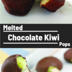 Melted Chocolate Kiwi Pops